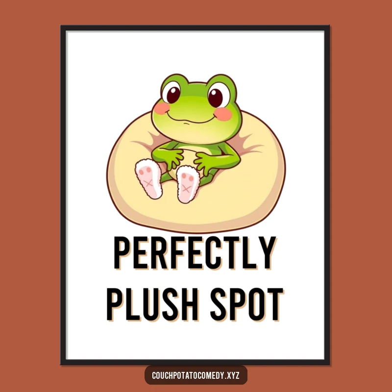Funny Frog Beanbag Digital Art: Hilarious Cozy Decor for Your Space