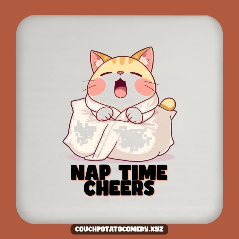 Funny Cat Pillow Coaster: Yawning Protection, A Small but Cozy Funny Gift