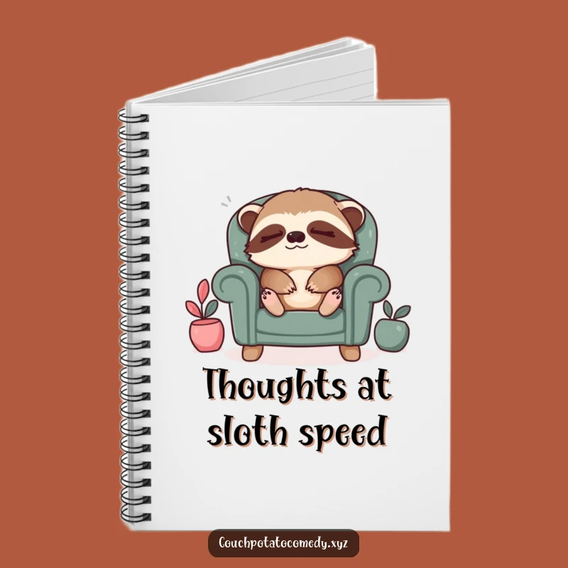 Funny Sloth Relaxation Notebook: Sleepy Armchair Journal, Cozy Gift!