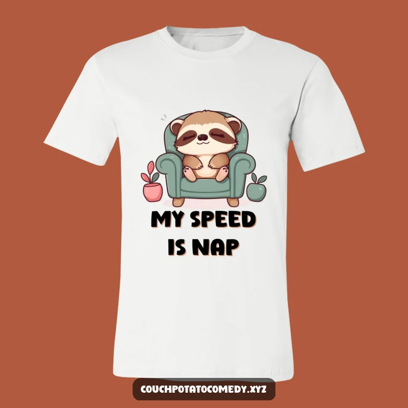 Funny Sloth Relaxation T-Shirt: Sleepy Armchair Sigh, Cozy Gift!
