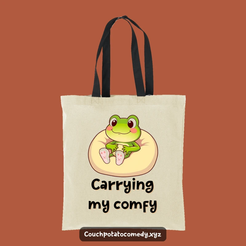 Funny Frog Beanbag Tote Bag: Hilarious Carry-all for Your Cozy Essentials